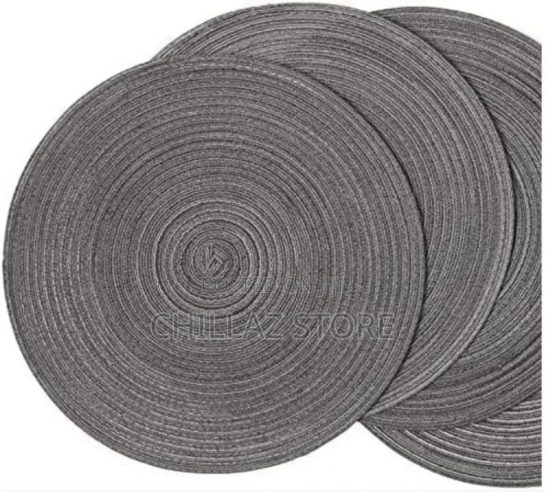 6 Round Decorative Placemats Table Mats-