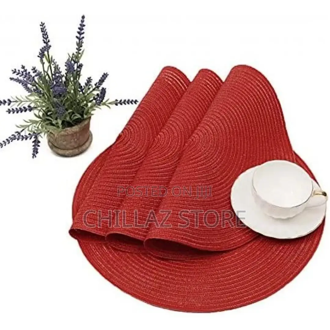 6 Round Decorative Placemats Table Mats