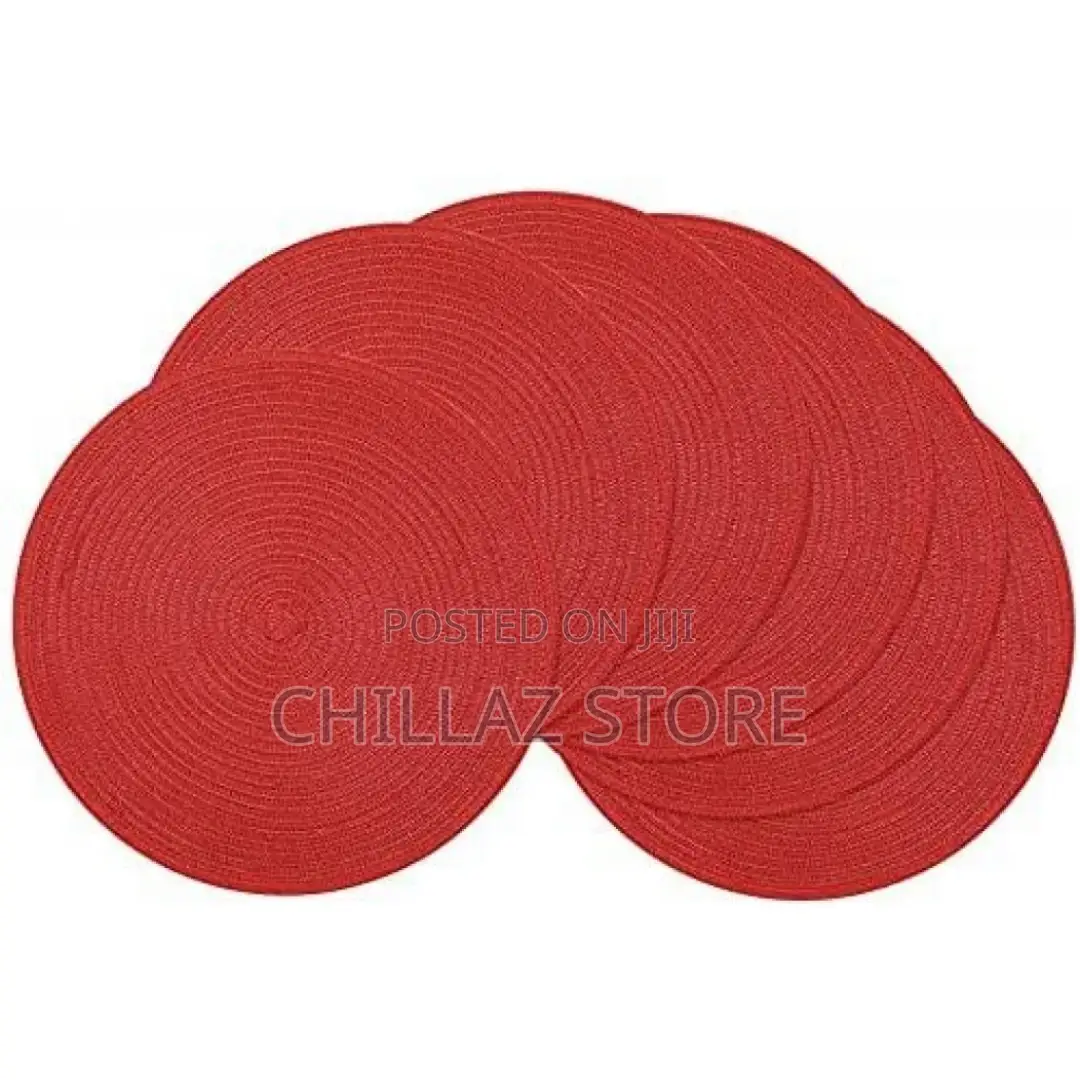 6 Round Decorative Placemats Table Mats