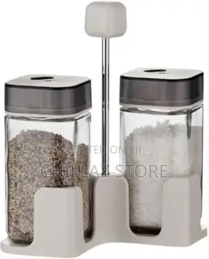 Double Countertop Spice, Salt, Pepper Shaker Rack Organizer