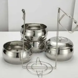 Steel Belly Food Carrier, Tiffin Lunch Box With 4 Container