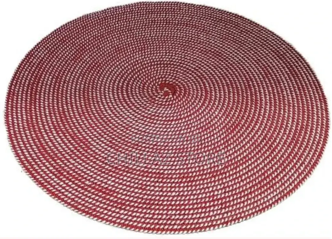6 Pc Round Decorative Placemats Table Mats