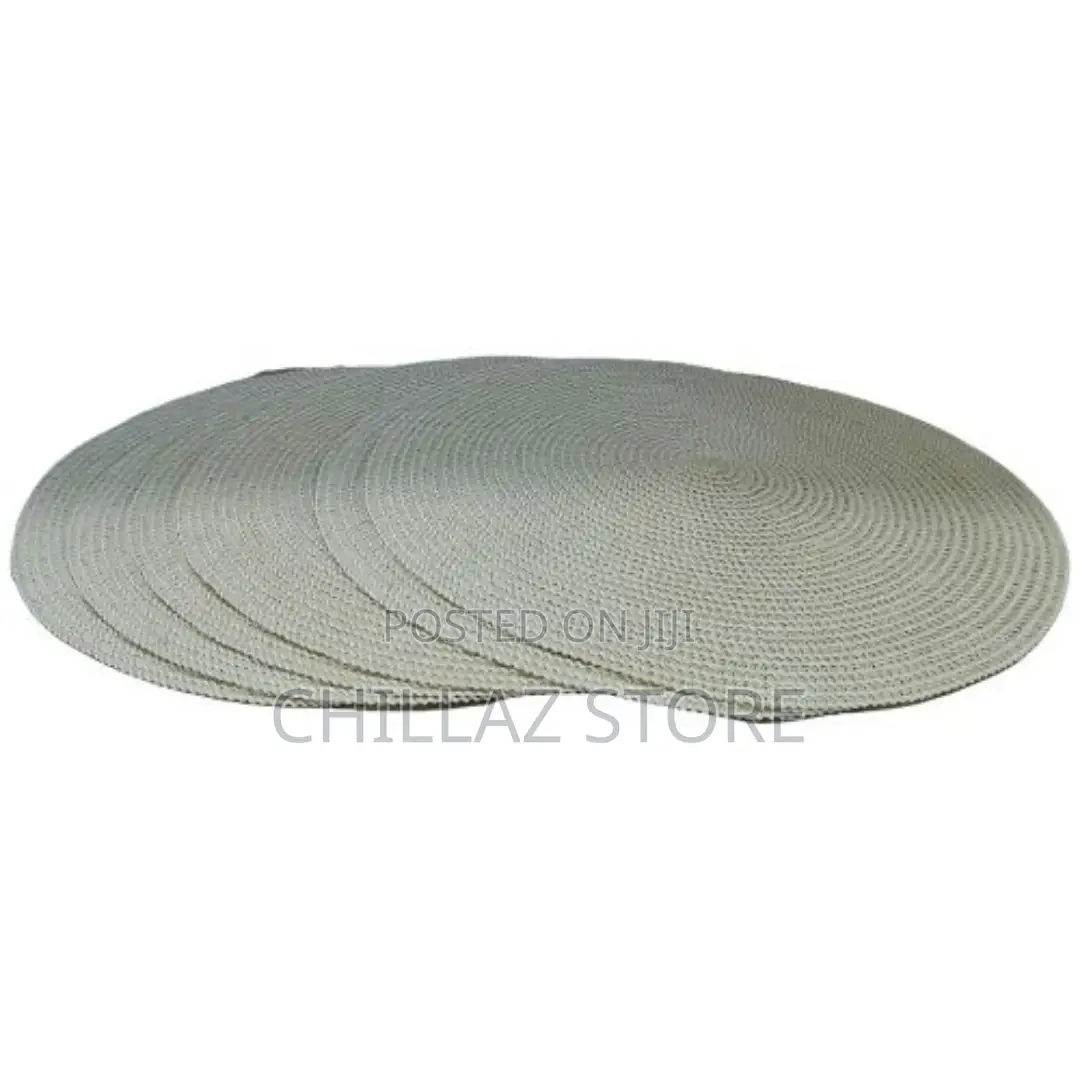 6 Pc Round Decorative Placemats Table