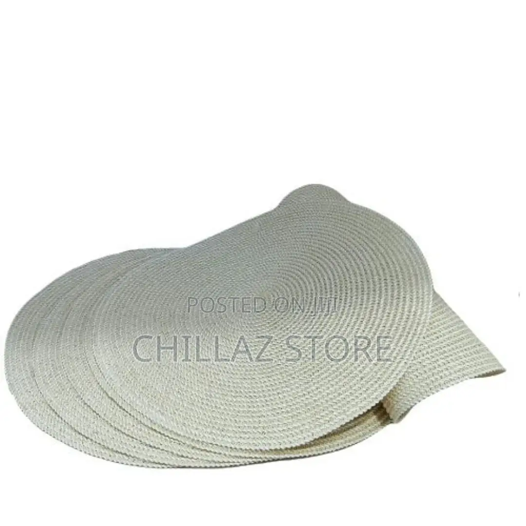 6 Pc Round Decorative Placemats Table