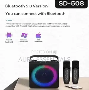 SDRD Wireless Bluetooth Speaker With 2 Microphones