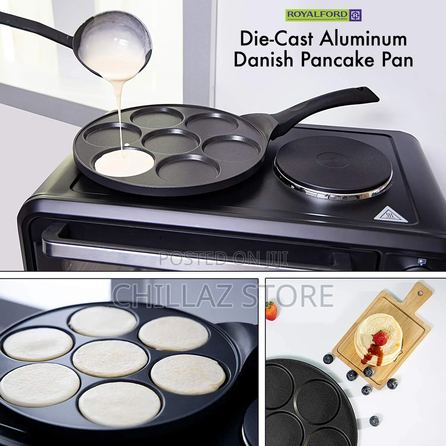 Royalford Die Cast Aluminium Pancake Maker