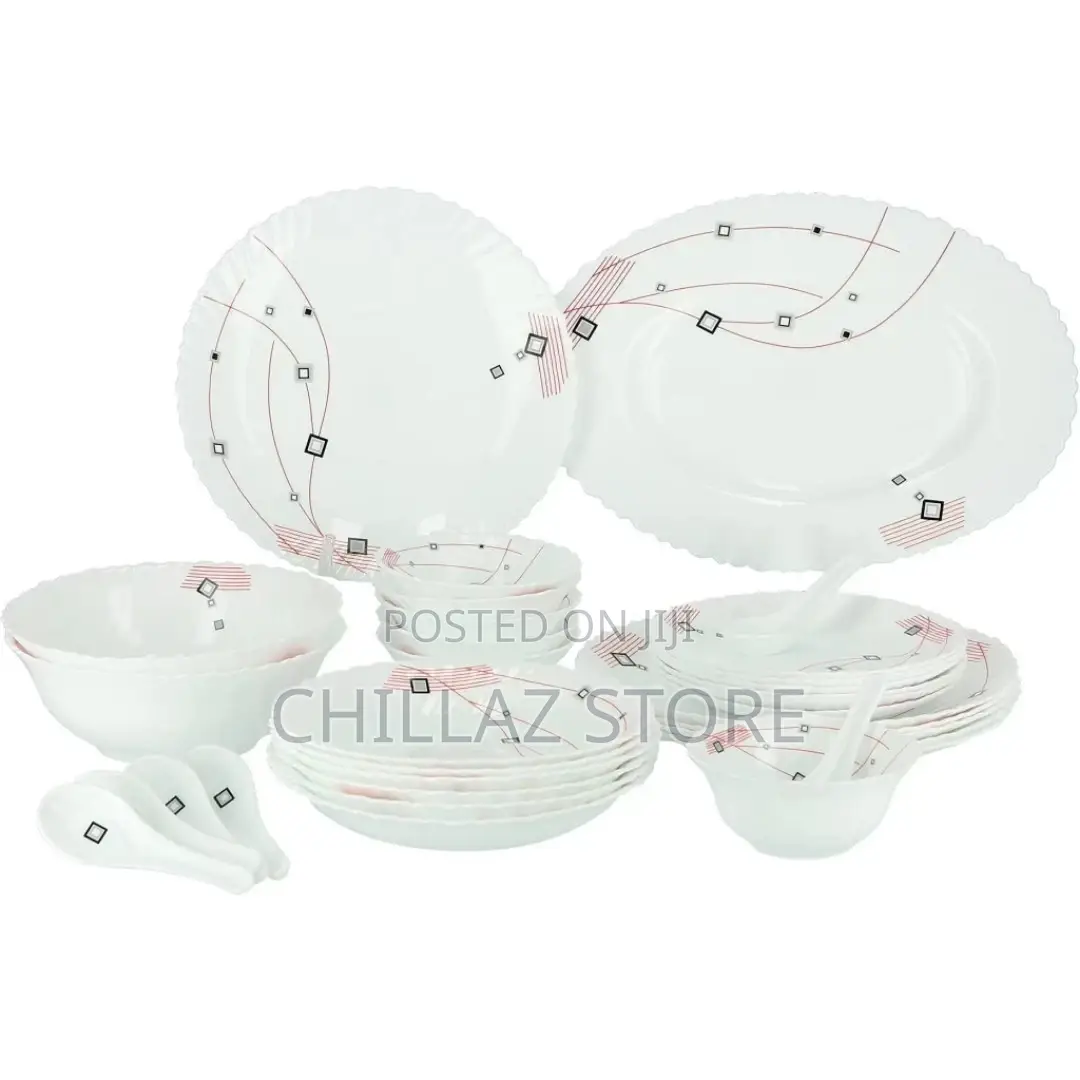 Royalford Opal Ware Dinner Set, 33 Pcs,
