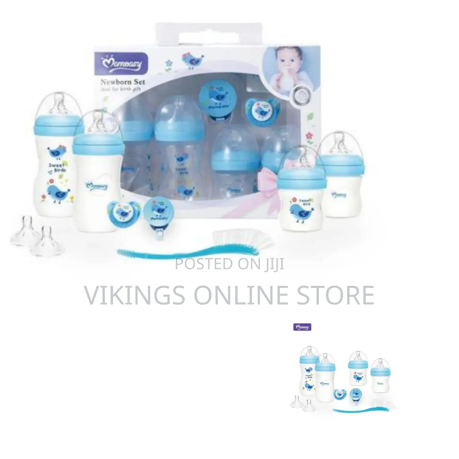 Momeasy Baby Feeding Bottle Set - Blue