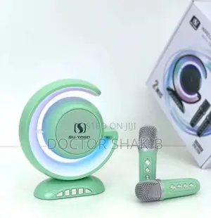 Wireless Light Show Speaker With 2 Wireless Microphones