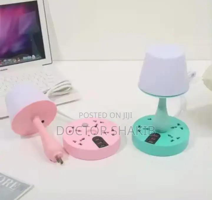Multicolor Smart Lamp Socket With 4 Socket 3 USB Ports