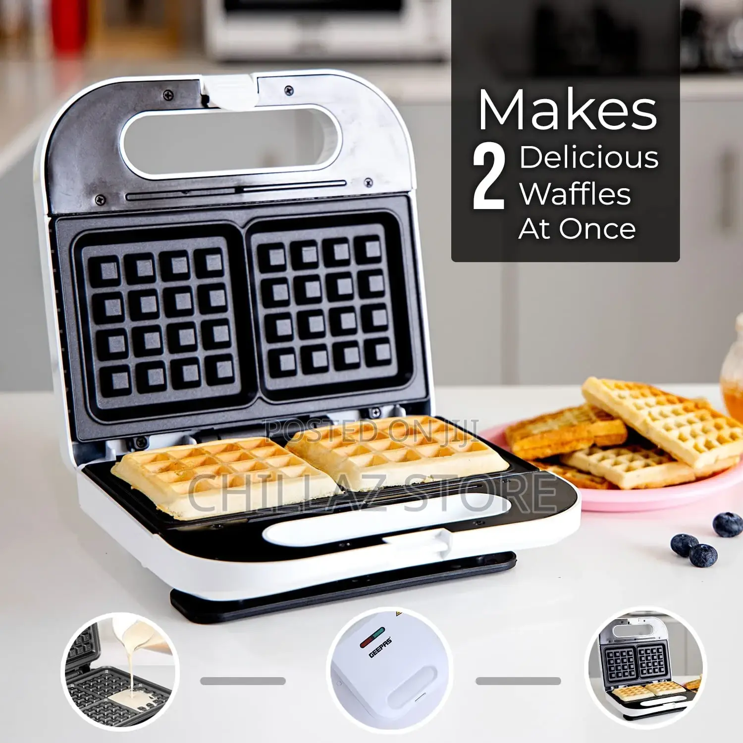 Geepas Waffle Maker – GWM676 –