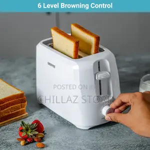 Geepas Bread Toaster, White,