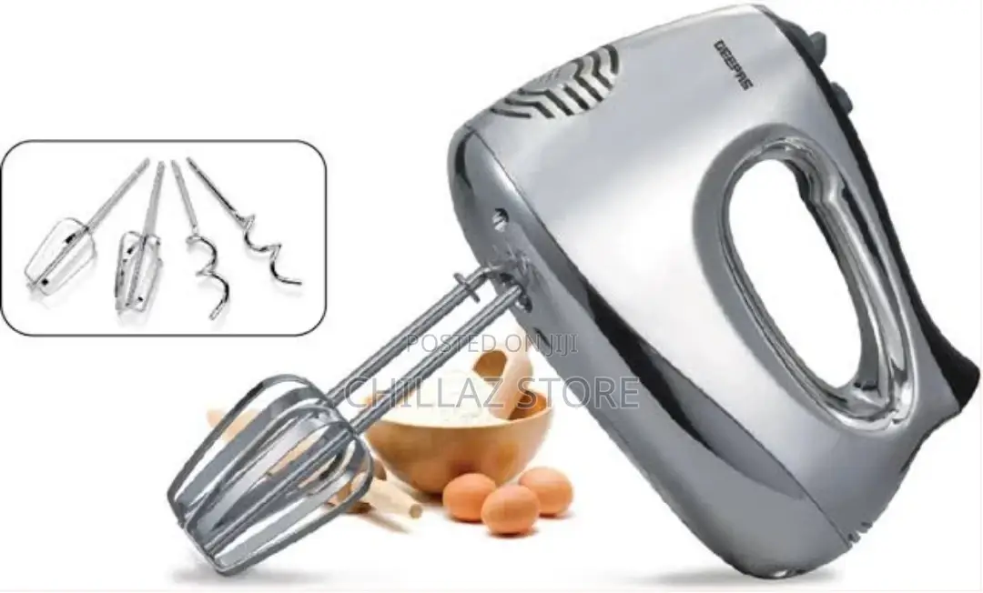 Geepas Hand Mixer, Chrome,
