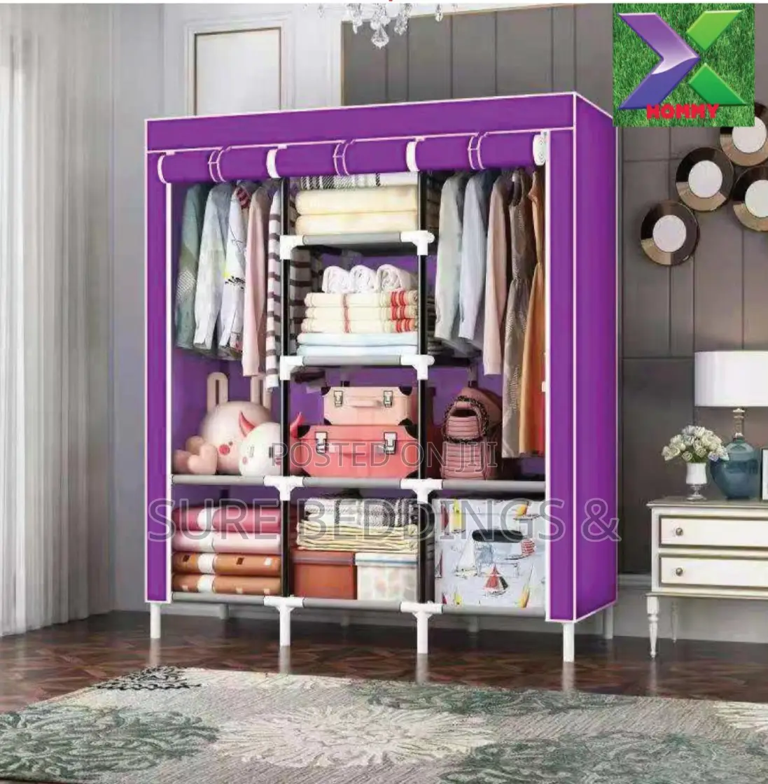 Metallic Frame Wardrobe