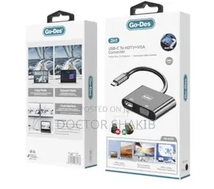 2 in 1 USB C to HD TV Plus VGA Converter