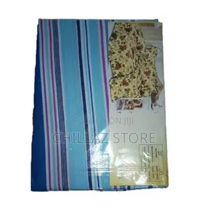 Stripped 80% 5×6 Cotton Bedsheets With 2 Pillow Cases –