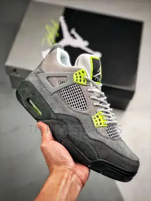 Air Jordan 4 Neon Shoes.