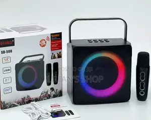 SD-508 Portable Bluetooth Karaoke Speaker With 2 Microphone
