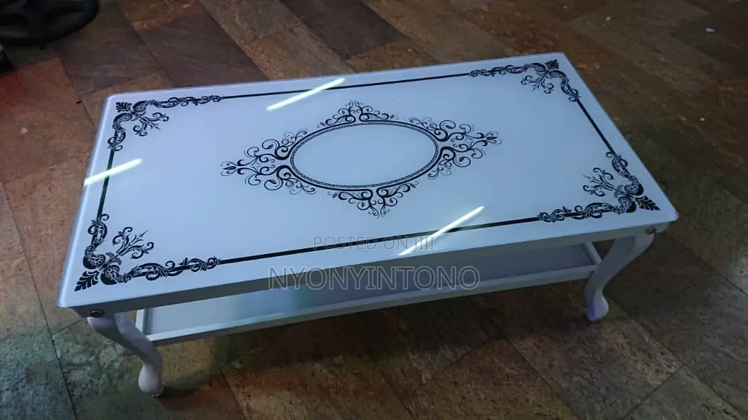 Very Strong Glass Center Table With Metallic Frame