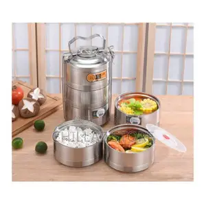 Stainless Steel 16 CM Air Tight 3 Layers Food Container