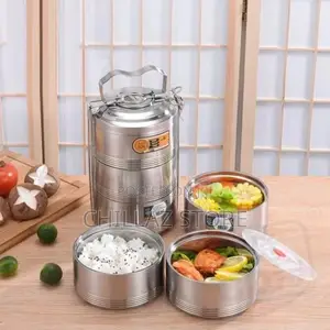 Stainless Steel 16 CM Air Tight 2 Layers Food Container