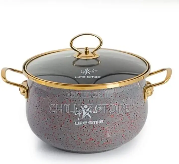 Life Smile 6 Pieces of Granite Enamel Serving/Saucepans/