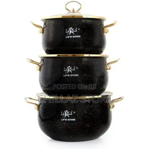 Life Smile 6 Pieces of Granite Enamel Serving/Saucepans/