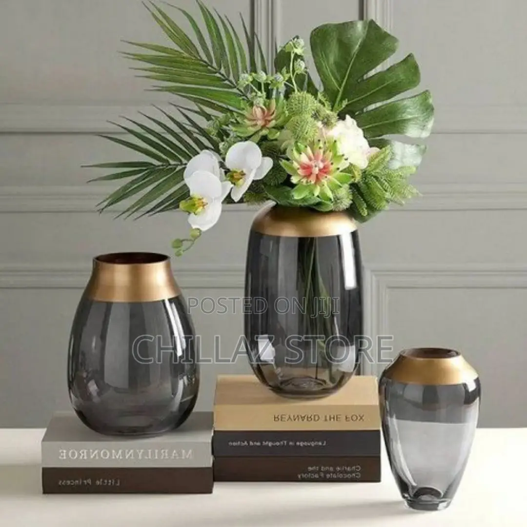 Glass Bowl, Flower Vase for Table, Living Room Kitchen Decor