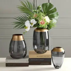 Glass Bowl, Flower Vase for Table, Living Room Kitchen Decor
