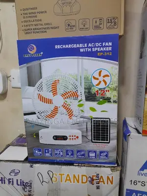 AC/DC Rechargeable Table Fan With Wireless Speaker