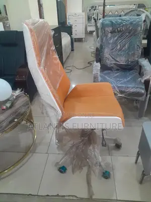 Orange and White Executive Office Chair.