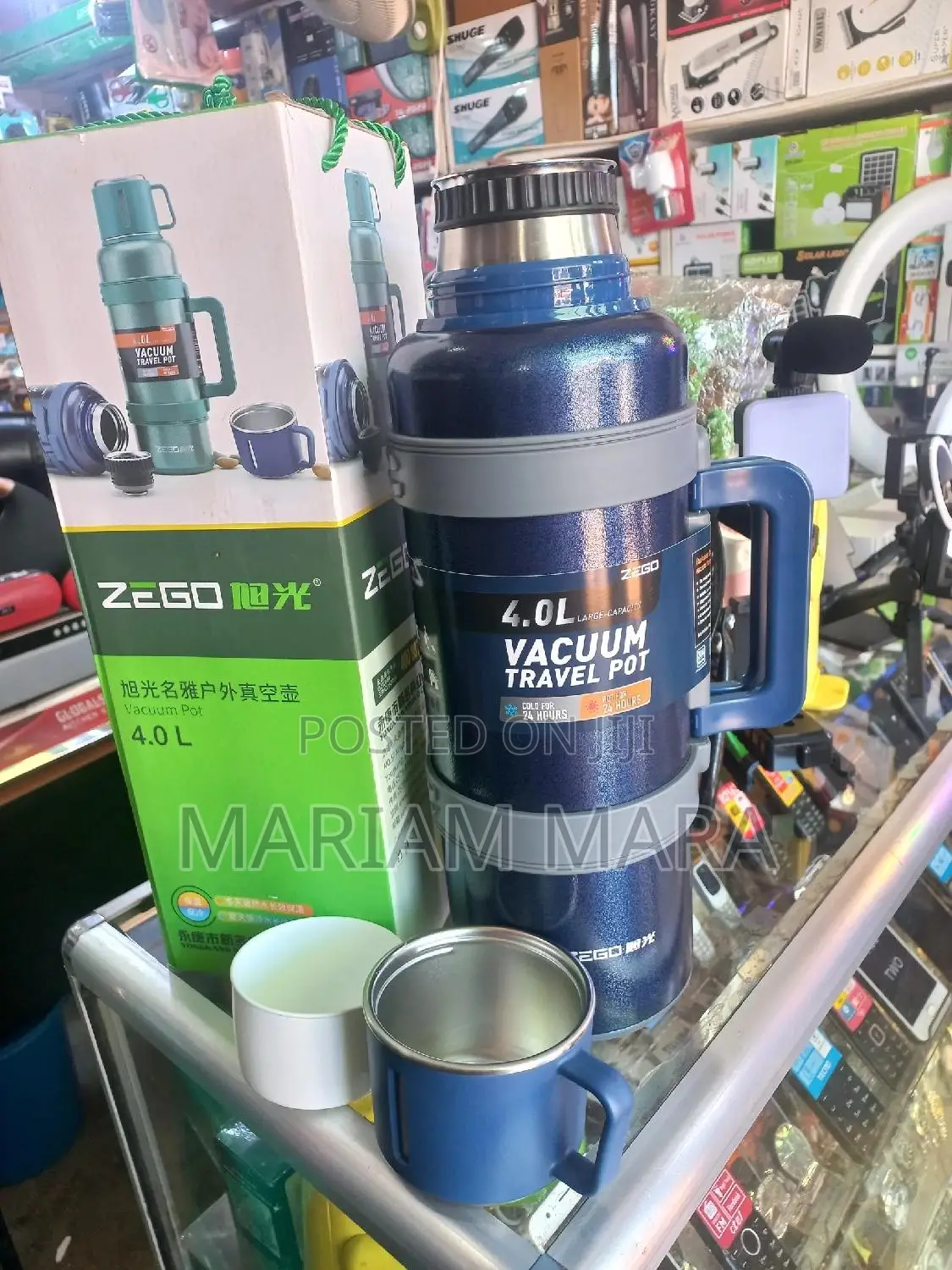Vacuum Flask Four Litres Zego/Unbreakable Travel Pot