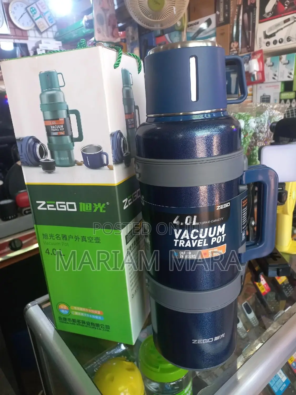 Vacuum Flask Four Litres Zego/Unbreakable Travel Pot