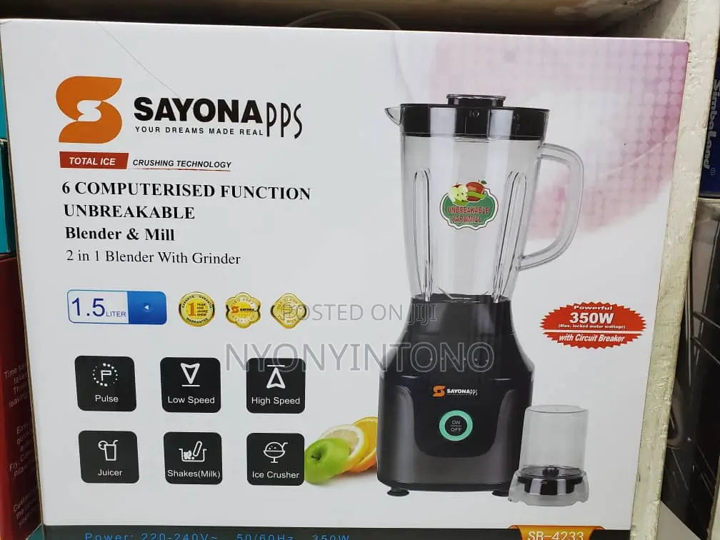 Sayona Heavy Duty Blender With Unbreakable Jug
