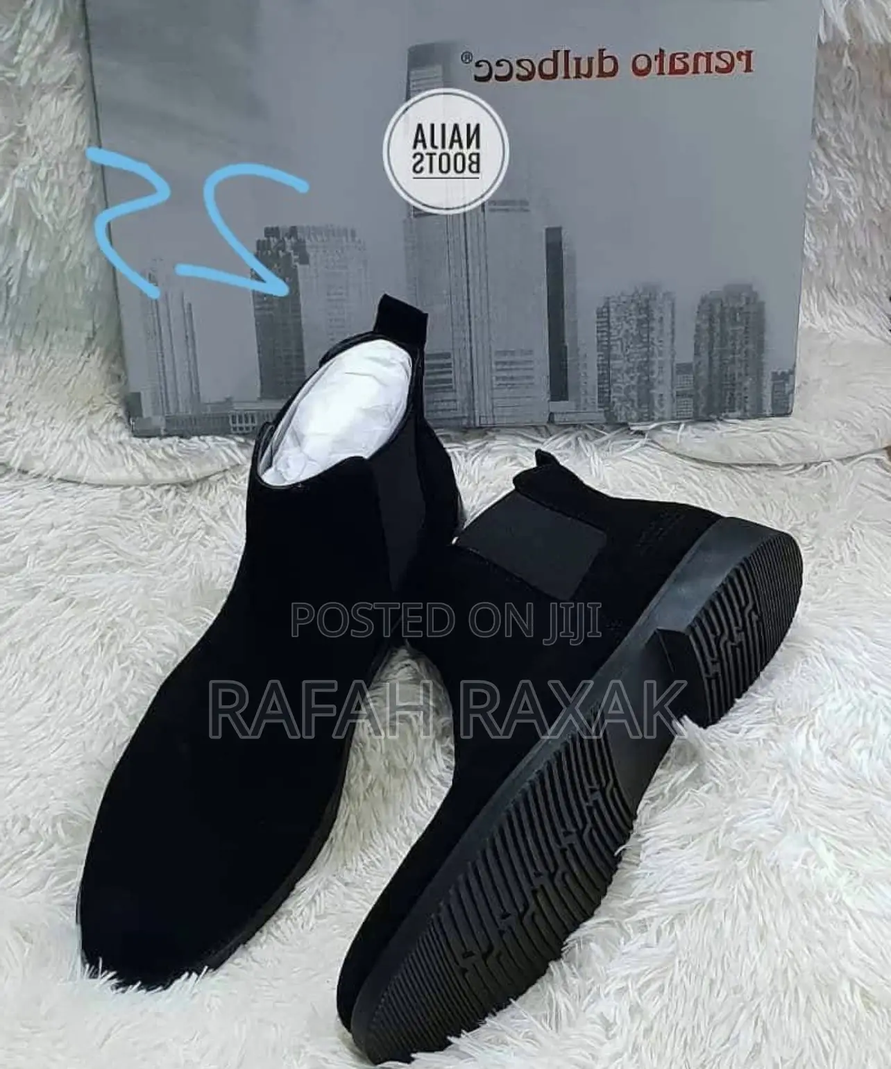 Original Black Clarks Suede Chelsea Boots