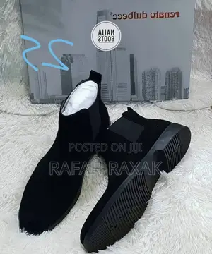 Original Black Clarks Suede Chelsea Boots