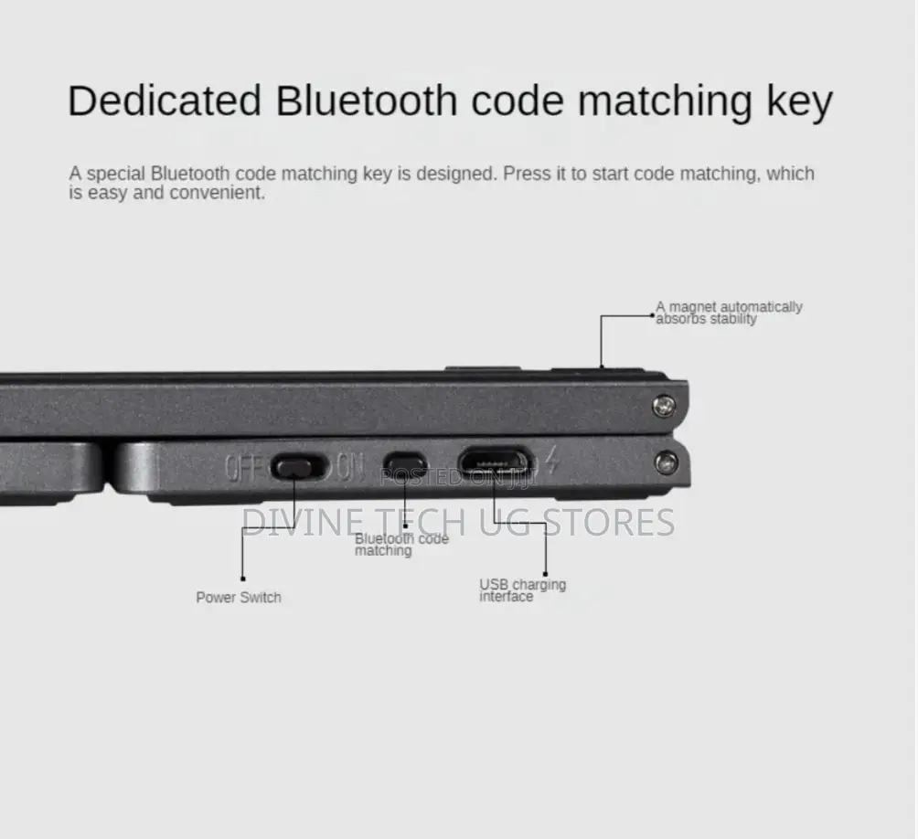 Wireless Bluetooth Tri-folding Keyboard-rechargeable