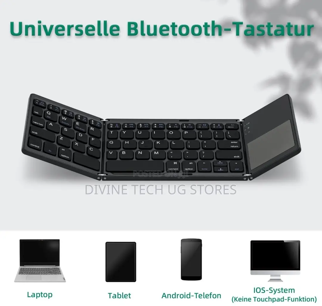 Wireless Bluetooth Tri-folding Keyboard-rechargeable