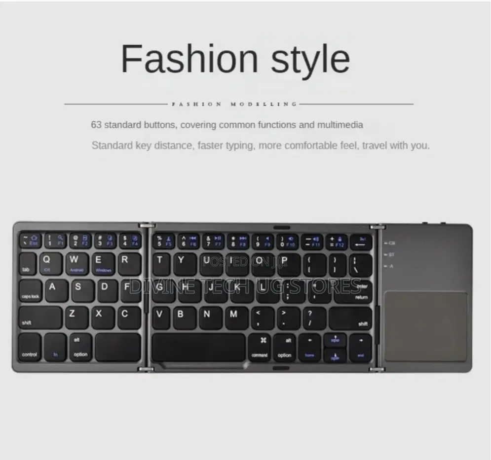 Wireless Bluetooth Tri-folding Keyboard-rechargeable
