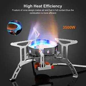 Outdoor Portable Windproof Camping Gas Stove With Adapter