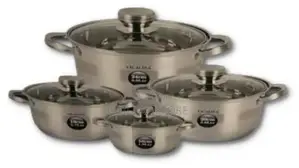 8 Pieces of Heavy Stainless Steel Saucepans Cookware,