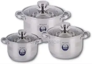 6 Pieces of Heavy Stainless Steel Saucepans Cookware,
