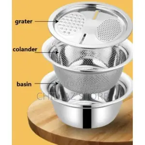 3 In1 Colander Basin, Grater Strainer