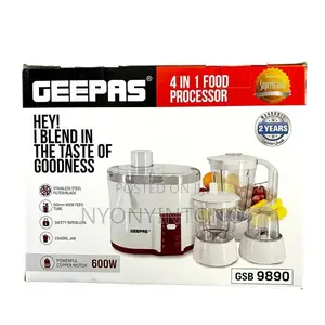 Geepas 2 Speed 4 in 1 Food Processor | Model No GSB9890.