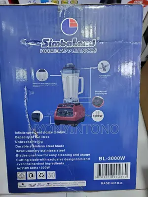 Simbaland Super Commercial Blender With Durable Motor.