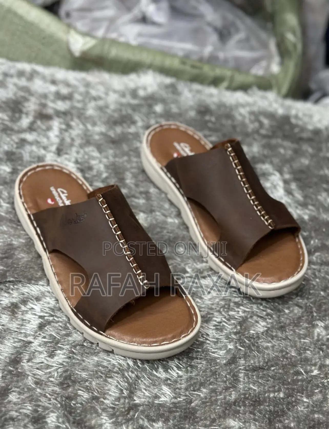 Original Brown Clarks Leather Light Sandals