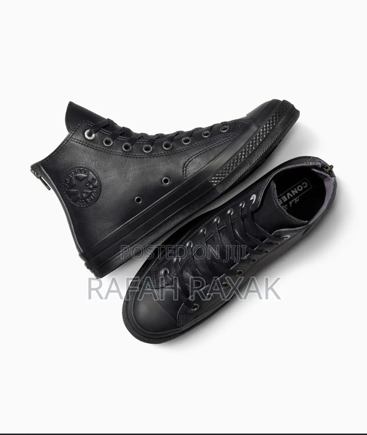 Original Black Hightop Leather Allstar Converse Chuck Taylor