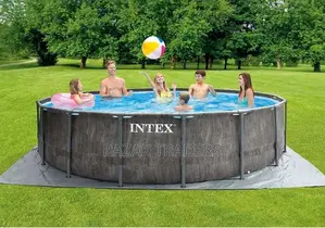 Intex Stylish Greywood Premium Pool Set 4.6M