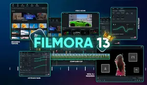 Wondershare Filmora 13 /12/11/X and 9 Ai Video Editor