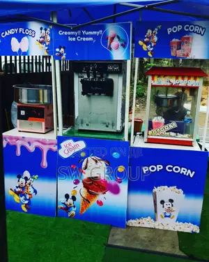 Pop Corn Ice Cream Candy Floss Juice Bar for Hire